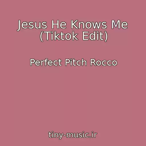 کاور آهنگ Jesus He Knows Me (Tiktok Edit) از Perfect Pitch Rocco
