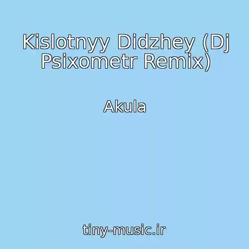 کاور آهنگ Kislotnyy Didzhey (Dj Psixometr Remix) از Akula