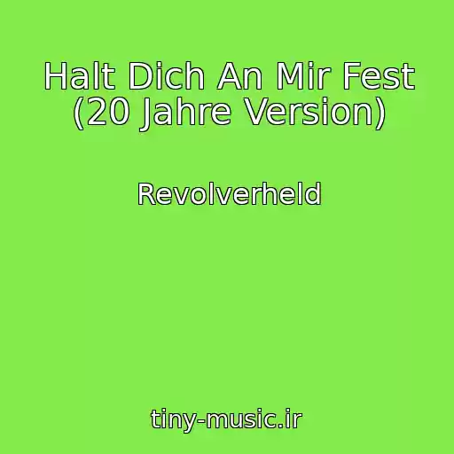 کاور آهنگ Halt Dich An Mir Fest (20 Jahre Version) از Revolverheld