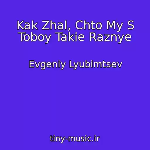 کاور آهنگ Kak Zhal, Chto My S Toboy Takie Raznye از Evgeniy Lyubimtsev