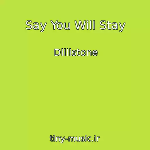 کاور آهنگ Say You Will Stay از Dillistone