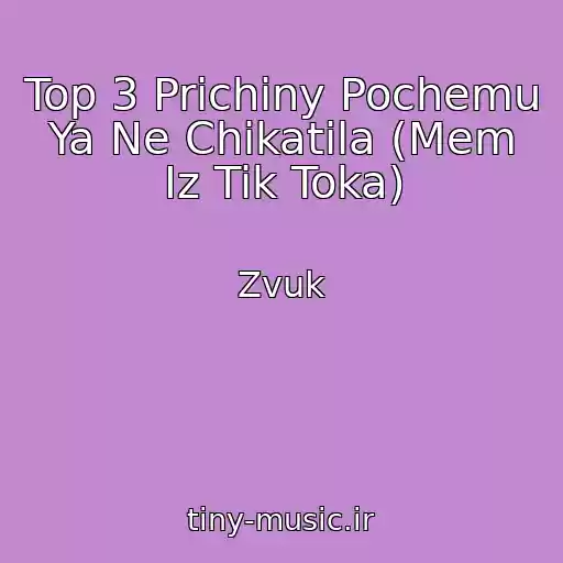 کاور آهنگ Top 3 Prichiny Pochemu Ya Ne Chikatila (Mem Iz Tik Toka) از Zvuk