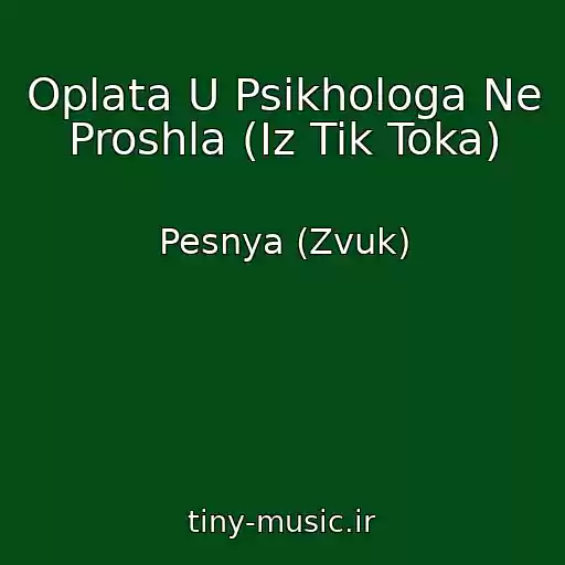 کاور آهنگ Oplata U Psikhologa Ne Proshla (Iz Tik Toka) از Pesnya (Zvuk)
