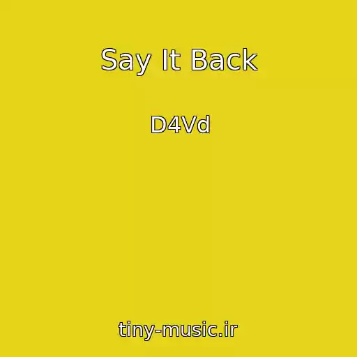 کاور آهنگ Say It Back از D4Vd