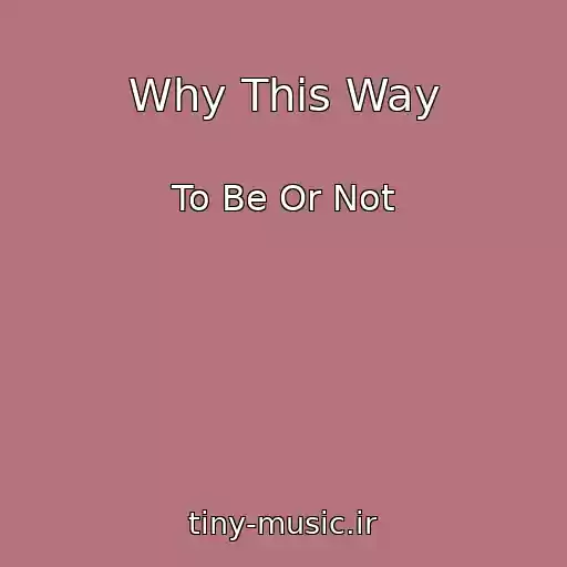 کاور آهنگ Why This Way از To Be Or Not