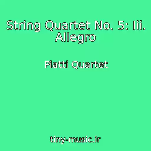 کاور آهنگ String Quartet No. 5: Iii. Allegro از Piatti Quartet