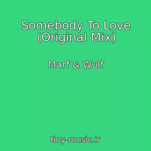 کاور آهنگ Somebody To Love (Original Mix) از Marf & Wulf