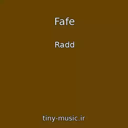 کاور آهنگ Fafe از Radd