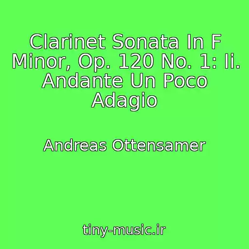 کاور آهنگ Clarinet Sonata In F Minor, Op. 120 No. 1: Ii. Andante Un Poco Adagio از Andreas Ottensamer