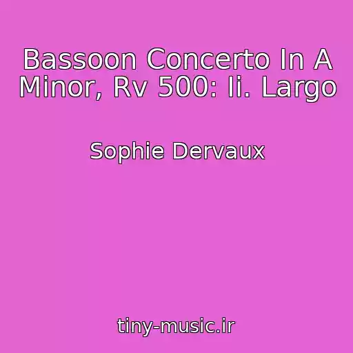 کاور آهنگ Bassoon Concerto In A Minor, Rv 500: Ii. Largo از Sophie Dervaux