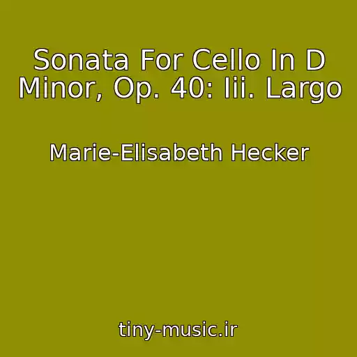کاور آهنگ Sonata For Cello In D Minor, Op. 40: Iii. Largo از Marie-Elisabeth Hecker