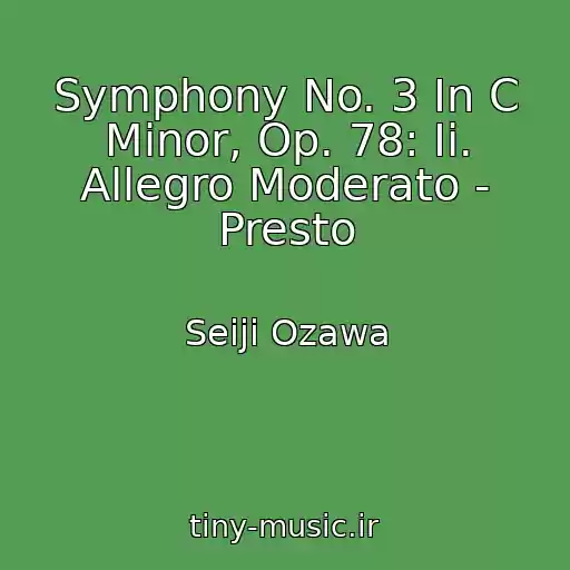 کاور آهنگ Symphony No. 3 In C Minor, Op. 78: Ii. Allegro Moderato - Presto از Seiji Ozawa