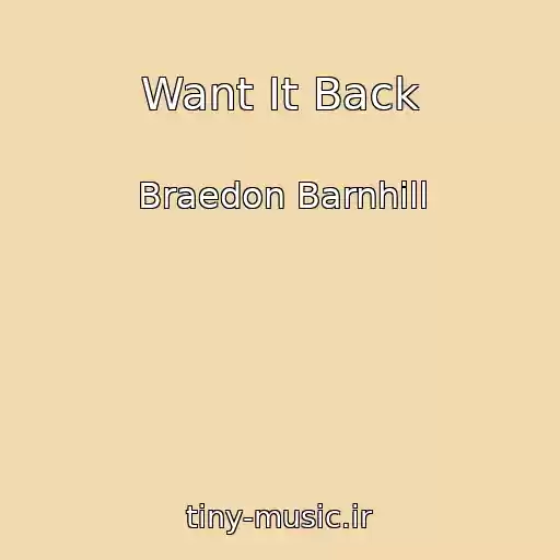 کاور آهنگ Want It Back از Braedon Barnhill