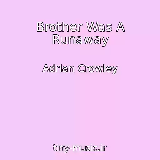 کاور آهنگ Brother Was A Runaway از Adrian Crowley