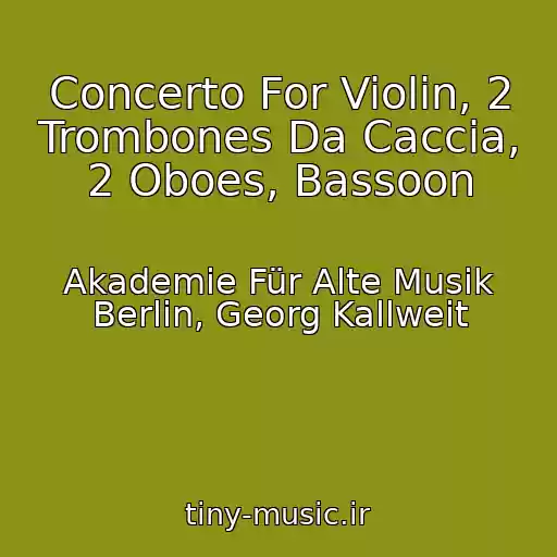 کاور آهنگ Concerto For Violin, 2 Trombones Da Caccia, 2 Oboes, Bassoon از Akademie Für Alte Musik Berlin, Georg Kallweit