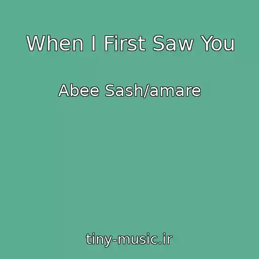 کاور آهنگ When I First Saw You از Abee Sash/amare