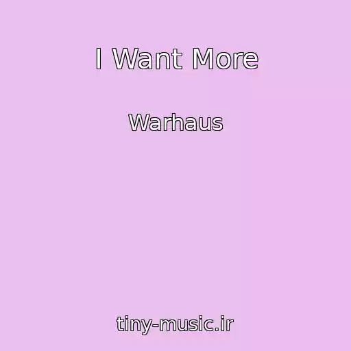 کاور آهنگ I Want More از Warhaus