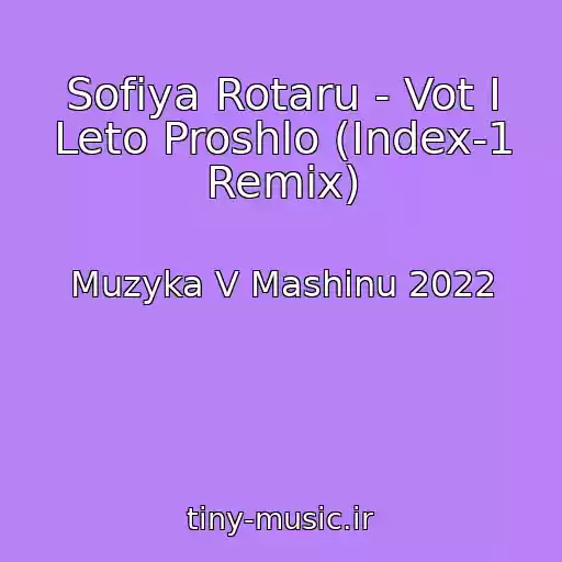 کاور آهنگ Sofiya Rotaru - Vot I Leto Proshlo (Index-1 Remix) از Muzyka V Mashinu 2022
