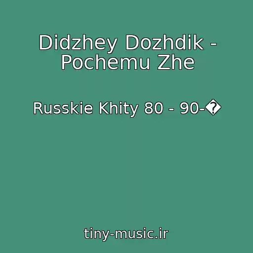 کاور آهنگ Didzhey Dozhdik - Pochemu Zhe از Russkie Khity 80 - 90-�