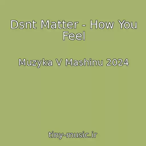 کاور آهنگ Dsnt Matter - How You Feel از Muzyka V Mashinu 2024
