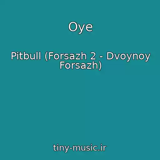 کاور آهنگ Oye از Pitbull (Forsazh 2 - Dvoynoy Forsazh)