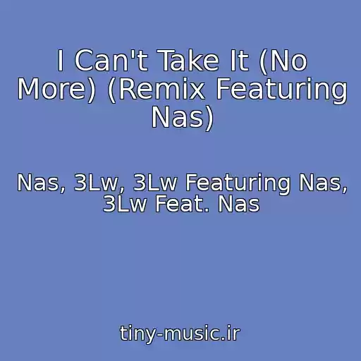 کاور آهنگ I Can't Take It (No More) (Remix Featuring Nas) از Nas, 3Lw, 3Lw Featuring Nas, 3Lw Feat. Nas