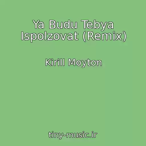کاور آهنگ Ya Budu Tebya Ispolzovat (Remix) از Kirill Moyton