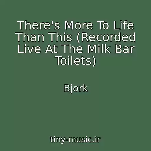 کاور آهنگ There's More To Life Than This (Recorded Live At The Milk Bar Toilets) از Bjork
