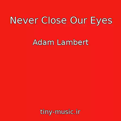 کاور آهنگ Never Close Our Eyes از Adam Lambert