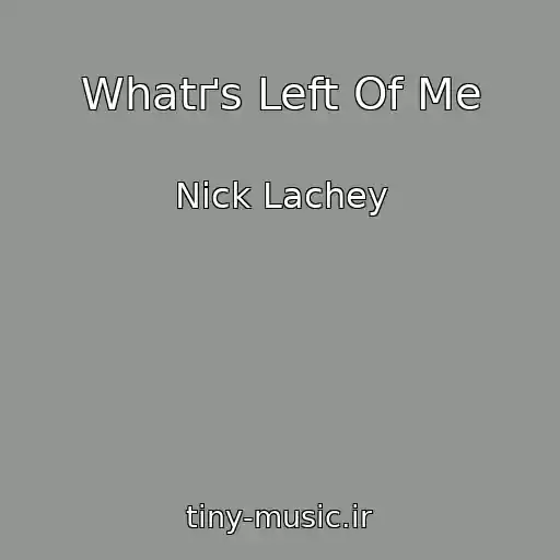 کاور آهنگ Whatґs Left Of Me از Nick Lachey