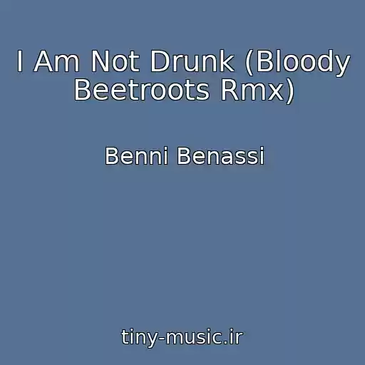 کاور آهنگ I Am Not Drunk (Bloody Beetroots Rmx) از Benni Benassi