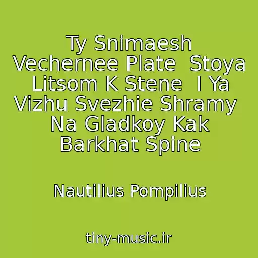 کاور آهنگ Ty Snimaesh Vechernee Plate  Stoya Litsom K Stene  I Ya Vizhu Svezhie Shramy  Na Gladkoy Kak Barkhat Spine از Nautilius Pompilius