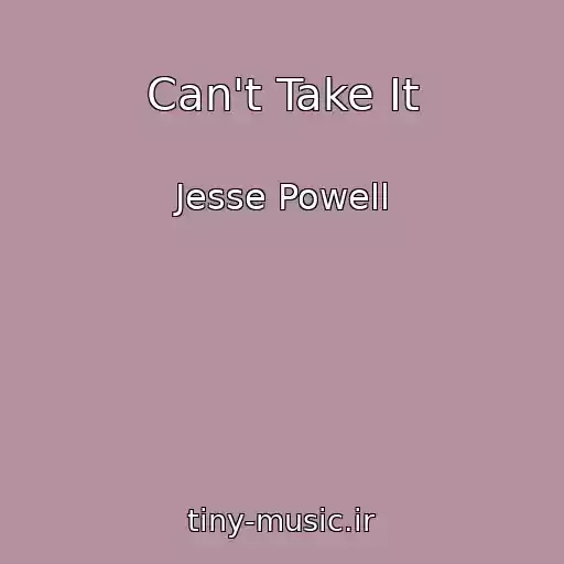 کاور آهنگ Can't Take It از Jesse Powell