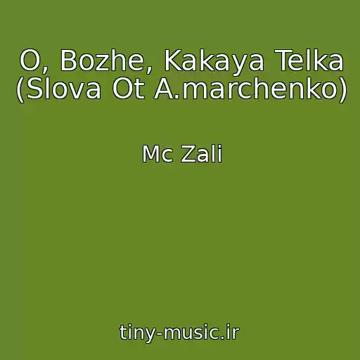 کاور آهنگ O, Bozhe, Kakaya Telka (Slova Ot A.marchenko) از Mc Zali