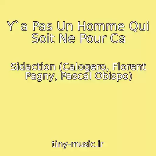 کاور آهنگ Y`a Pas Un Homme Qui Soit Ne Pour Ca از Sidaction (Calogero, Florent Pagny, Pascal Obispo)