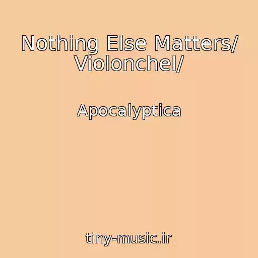 کاور آهنگ Nothing Else Matters/ Violonchel/ از Apocalyptica