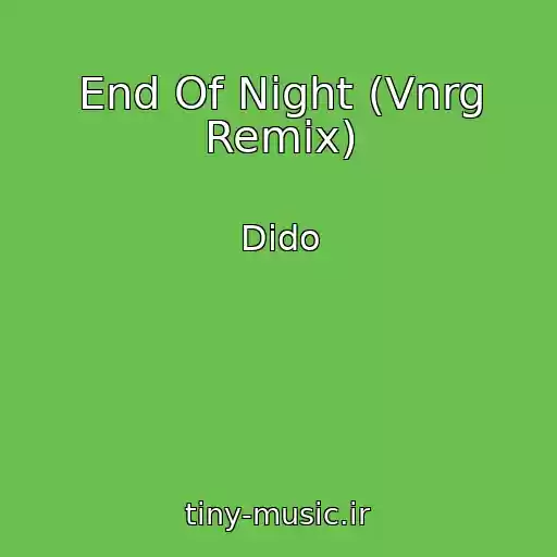 کاور آهنگ End Of Night (Vnrg Remix) از Dido