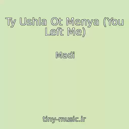 کاور آهنگ Ty Ushla Ot Menya (You Left Me) از Madi