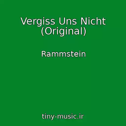 کاور آهنگ Vergiss Uns Nicht (Original) از Rammstein