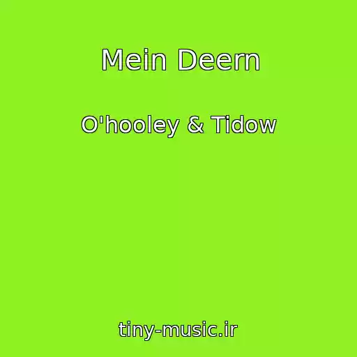 کاور آهنگ Mein Deern از O'hooley & Tidow