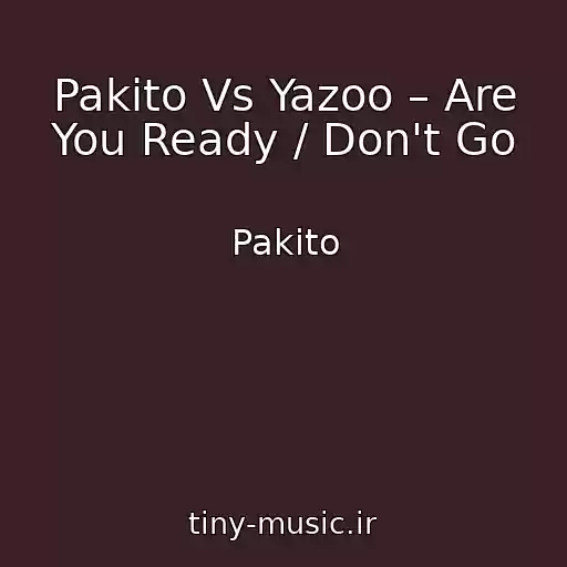 کاور آهنگ Pakito Vs Yazoo – Are You Ready / Don't Go از Pakito