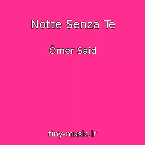 کاور آهنگ Notte Senza Te از Ömer Said