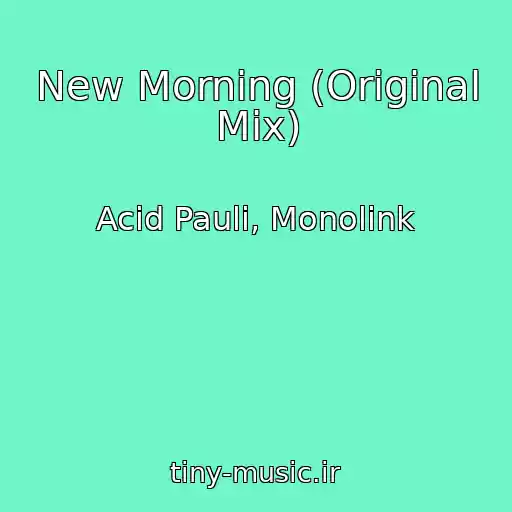 کاور آهنگ New Morning (Original Mix) از Acid Pauli, Monolink