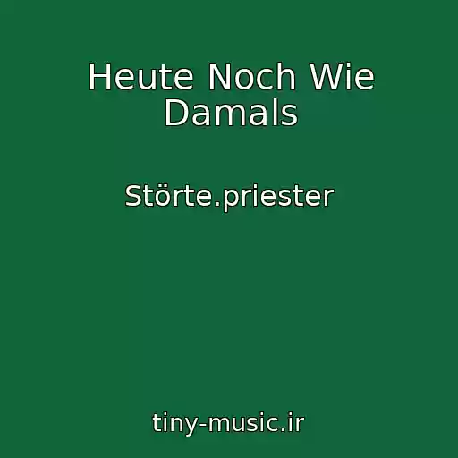کاور آهنگ Heute Noch Wie Damals از Störte.priester