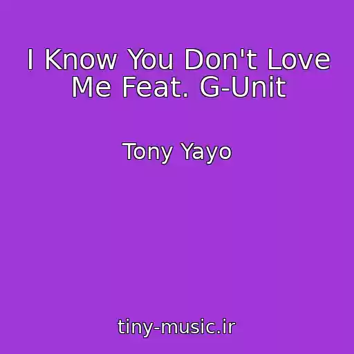 کاور آهنگ I Know You Don't Love Me Feat. G-Unit از Tony Yayo