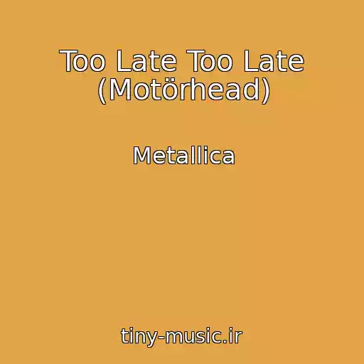 کاور آهنگ Too Late Too Late (Motörhead) از Metallica