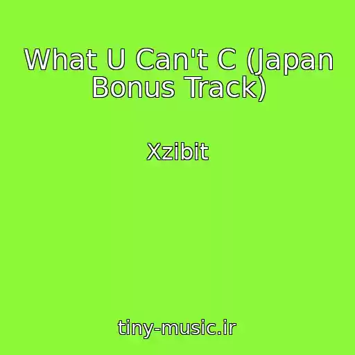 کاور آهنگ What U Can't C (Japan Bonus Track) از Xzibit
