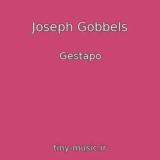 کاور آهنگ Joseph Gobbels از Gestapo