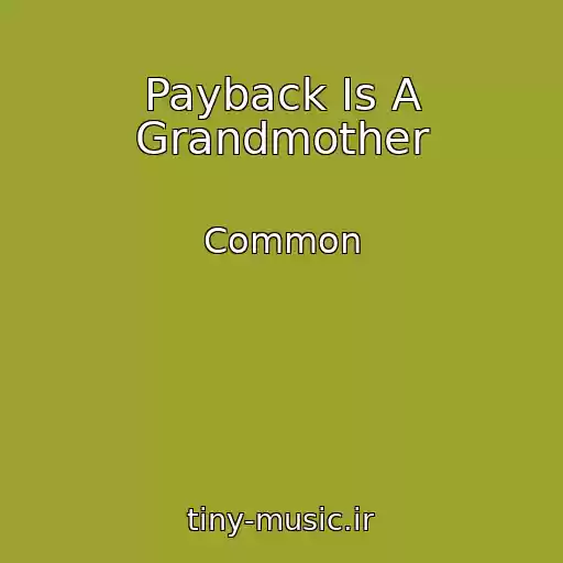کاور آهنگ Payback Is A Grandmother از Common