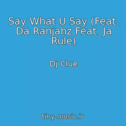 کاور آهنگ Say What U Say (Feat. Da Ranjahz Feat. Ja Rule) از Dj Clue